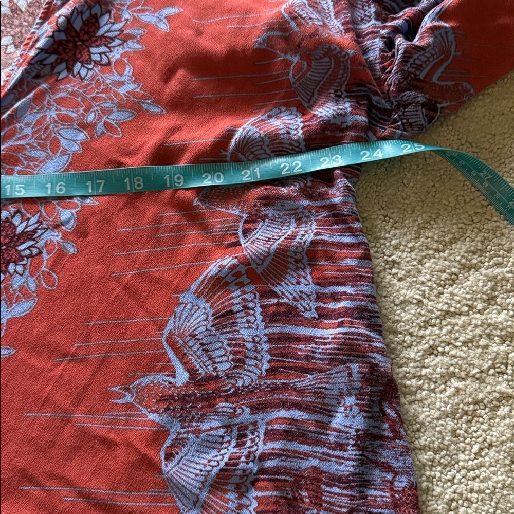 Free People Birds Of A Feather Top Blouse Burnt Orange XS Oversized - Picture 10 of 12